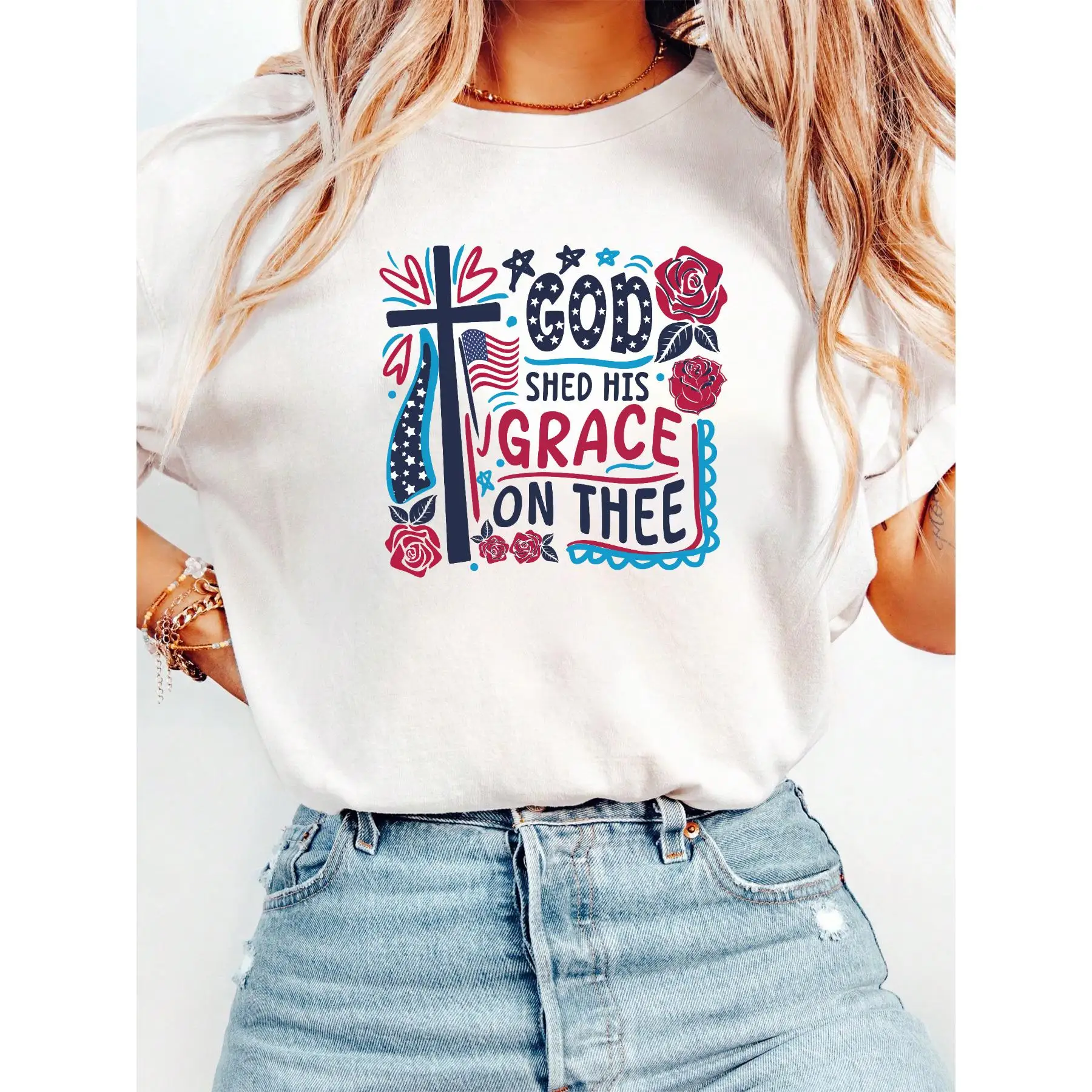 God Shed His Grace on Thee T-Shirt | Patriotic Christian Tee | Perfect for 4th of July & Religious Celebrations
God Shed His Grace on Thee T-Shirt | Patriotic Christian Tee | Perfect for 4th of July & Religious Celebrations