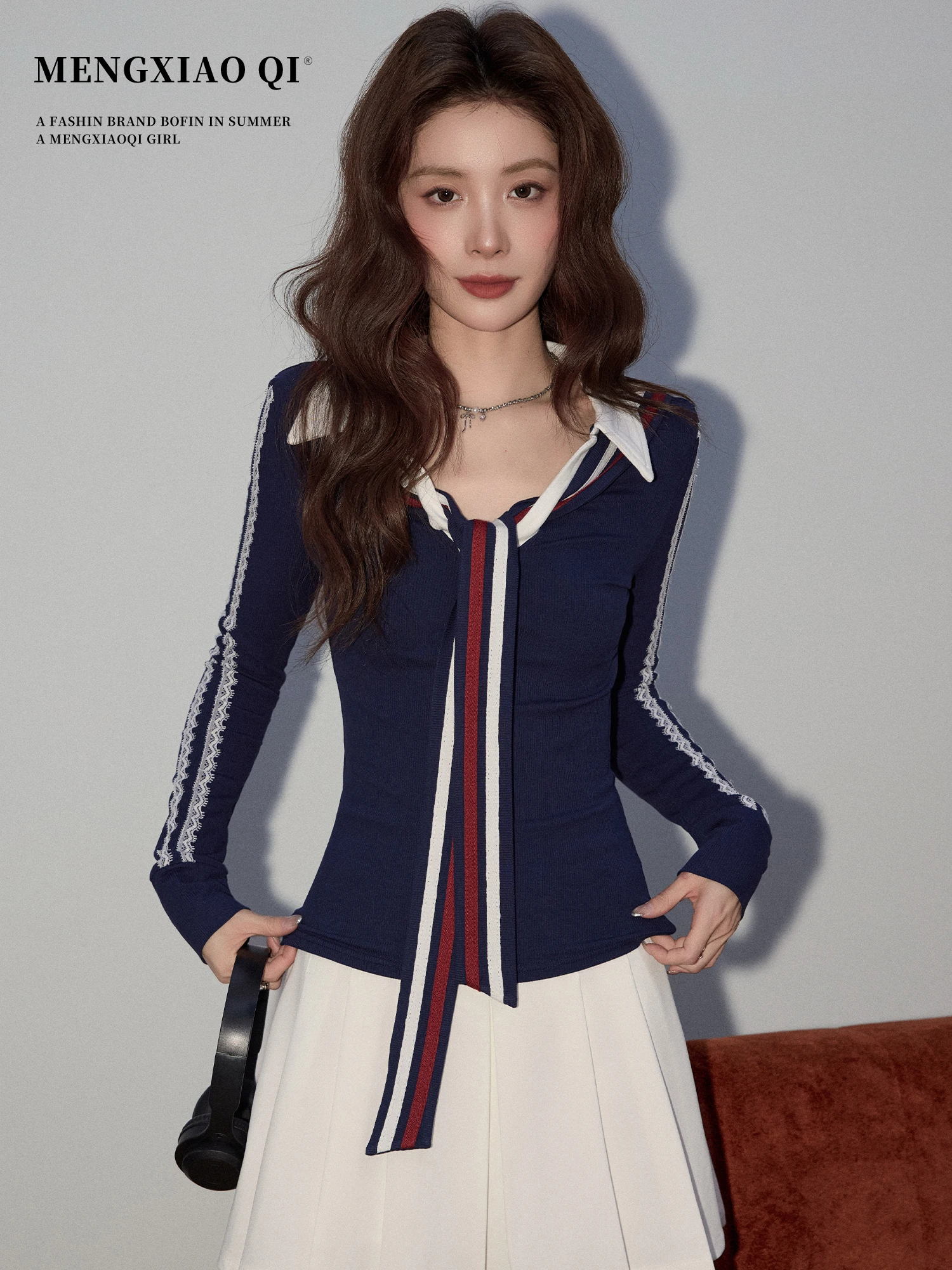 Slimming V-Ne Ribbon Detail Top Women's Faion Spring Design Casual Sle Long Sve T-irt Mont Xiaoqi Slim Fit Base irt
Slimming V-Ne Ribbon Detail Top Women's Faion Spring Design Casual Sle Long Sve T-irt Mont Xiaoqi Slim Fit Base irt