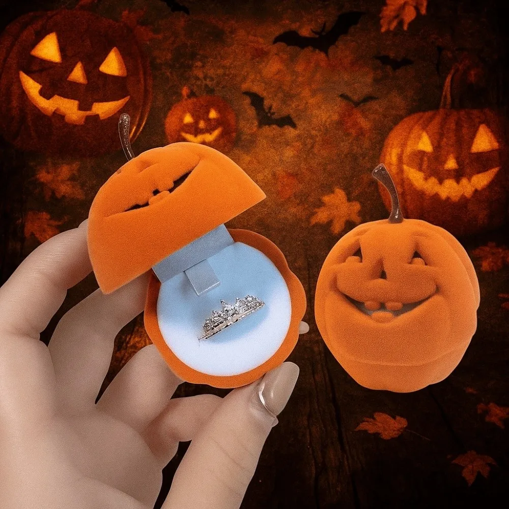 Creative Wedding Halloween Jewelry Box Anti-collision Orange Pumpkin Rings Box Mini Storage Flannel Jewelry Organizer Couples
Creative Wedding Halloween Jewelry Box Anti-collision Orange Pumpkin Rings Box Mini Storage Flannel Jewelry Organizer Couples