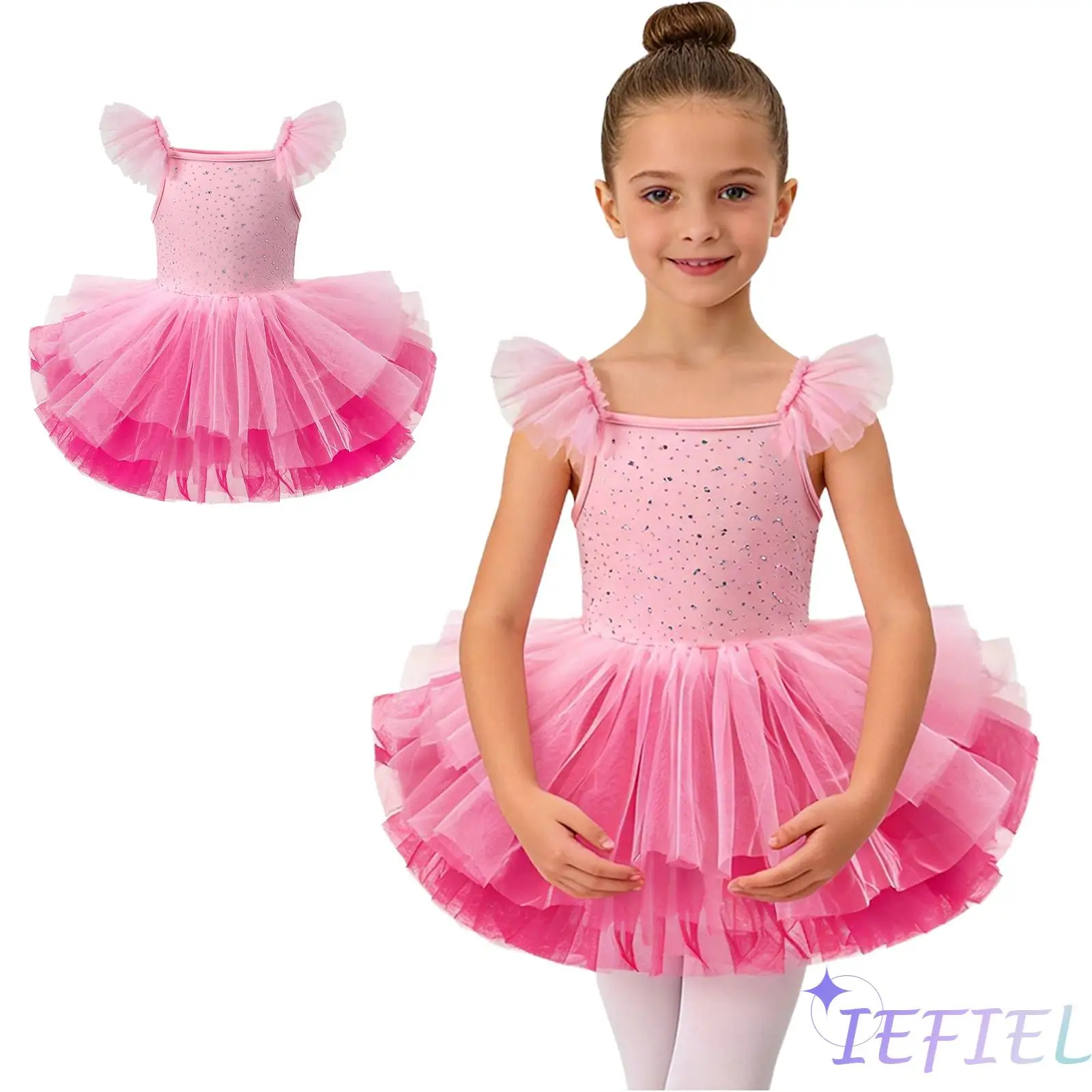 Shiny Rhinestone Tulle Lyric Dance Dress for Kids Girls Ruffled Sleeves Bodice Dress for Ballet Latin Gymnastics Dance Clothing
Shiny Rhinestone Tulle Lyric Dance Dress for Kids Girls Ruffled Sleeves Bodice Dress for Ballet Latin Gymnastics Dance Clothing