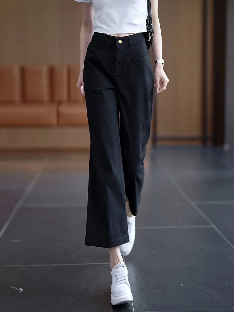 Slimming High Waist Wide Leg Cotton Jeans Women's Summer Thin New Sle Loose Straight Casual Pants Korean Sle Commute
Slimming High Waist Wide Leg Cotton Jeans Women's Summer Thin New Sle Loose Straight Casual Pants Korean Sle Commute