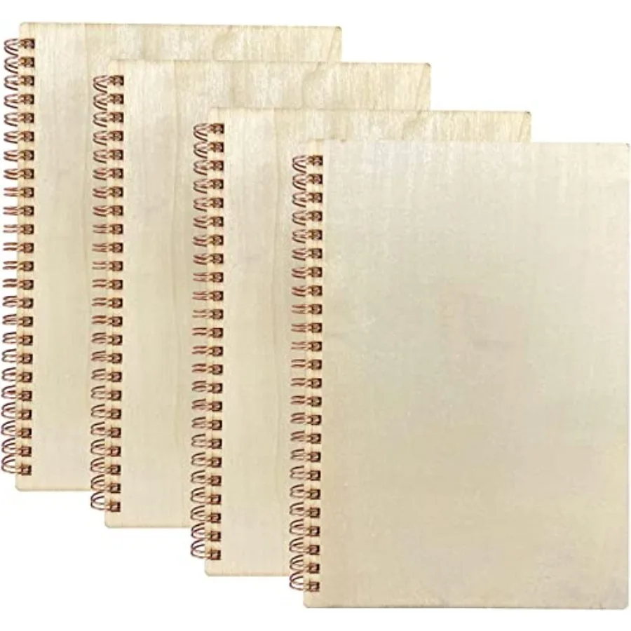 Cregugua 4 Pieces B6 Wooden Cover Sketchbook 80 blank Pages Jounal Notebook 7 x 5 In Blank Spiral Notebook for Crafts
Cregugua 4 Pieces B6 Wooden Cover Sketchbook 80 blank Pages Jounal Notebook 7 x 5 In Blank Spiral Notebook for Crafts
