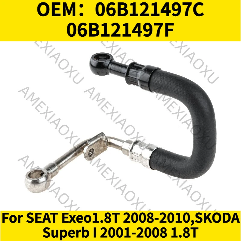 1PC OEM:06B121497C,06B121497F For SEAT Exeo1.8T 2008-2010,SKODA Superb I 2001-2008 1.8T Turbocharger Coolant Pipe Line
1PC OEM:06B121497C,06B121497F For SEAT Exeo1.8T 2008-2010,SKODA Superb I 2001-2008 1.8T Turbocharger Coolant Pipe Line