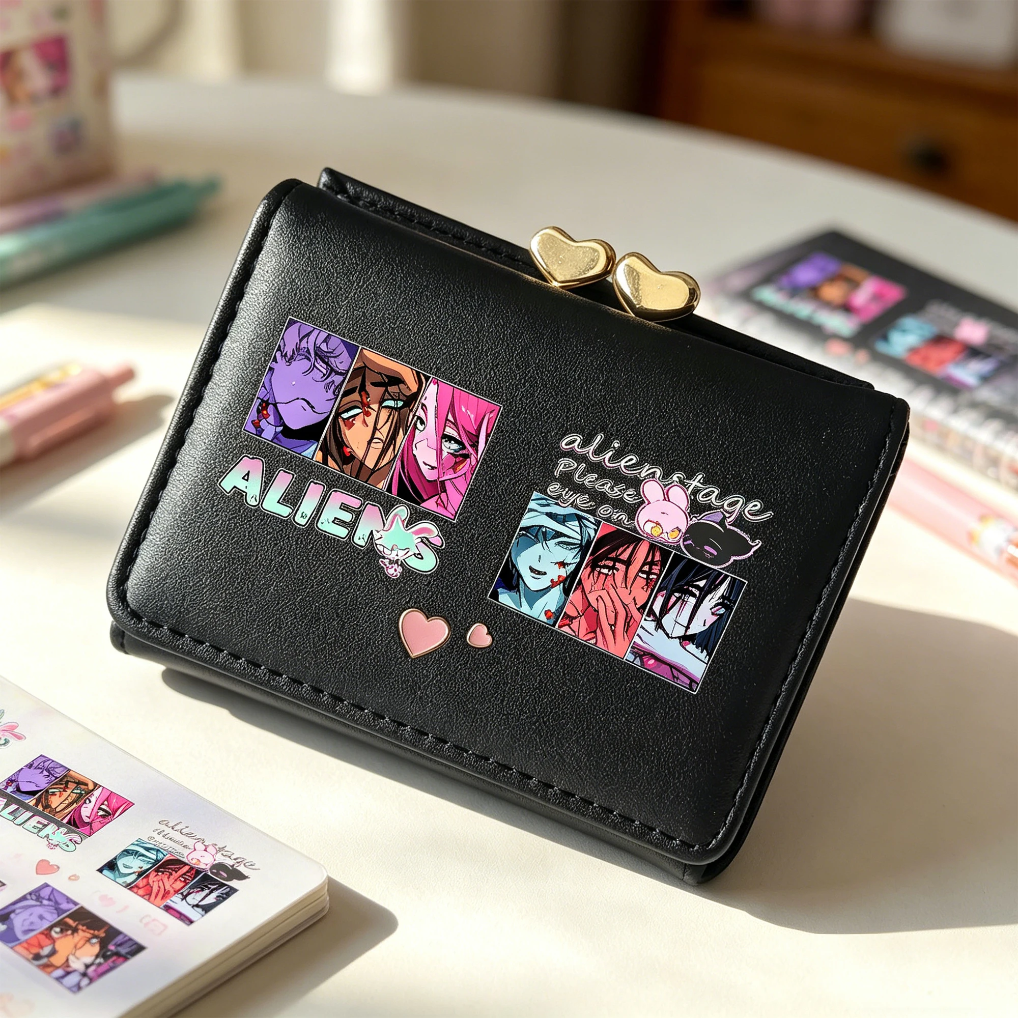 Anime ALIEN STAGE Girls Coins Purses PU Leather Cartoon Card Holder Cute Short Wallets Women Money Bags Small Cash Clutch Bag
Anime ALIEN STAGE Girls Coins Purses PU Leather Cartoon Card Holder Cute Short Wallets Women Money Bags Small Cash Clutch Bag