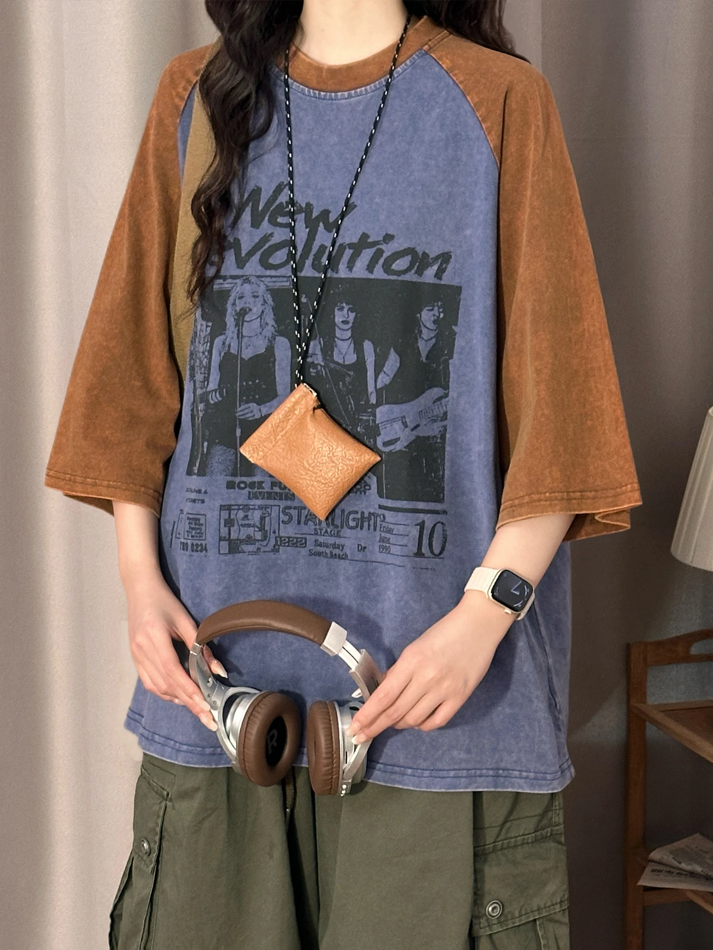 Summer Original American Retro Cartoon Print Splicing Color Block Short Sleeve Loose Women's T-Shirt Street Style Cotton Brea...
Summer Original American Retro Cartoon Print Splicing Color Block Short Sleeve Loose Women's T-Shirt Street Style Cotton Brea...