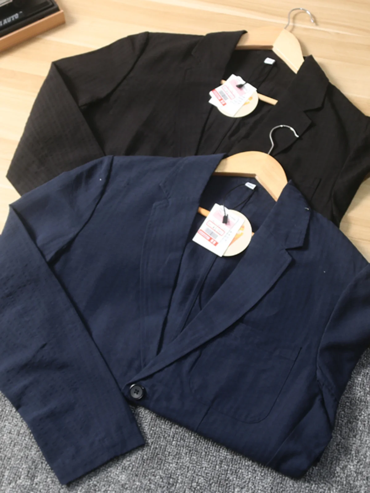 Linen Mixed 3D Bubble Summer Lightweight Casual Men's Suit Jaet Faion Urban Sle Long Sve Single Button Pure Color
Linen Mixed 3D Bubble Summer Lightweight Casual Men's Suit Jaet Faion Urban Sle Long Sve Single Button Pure Color