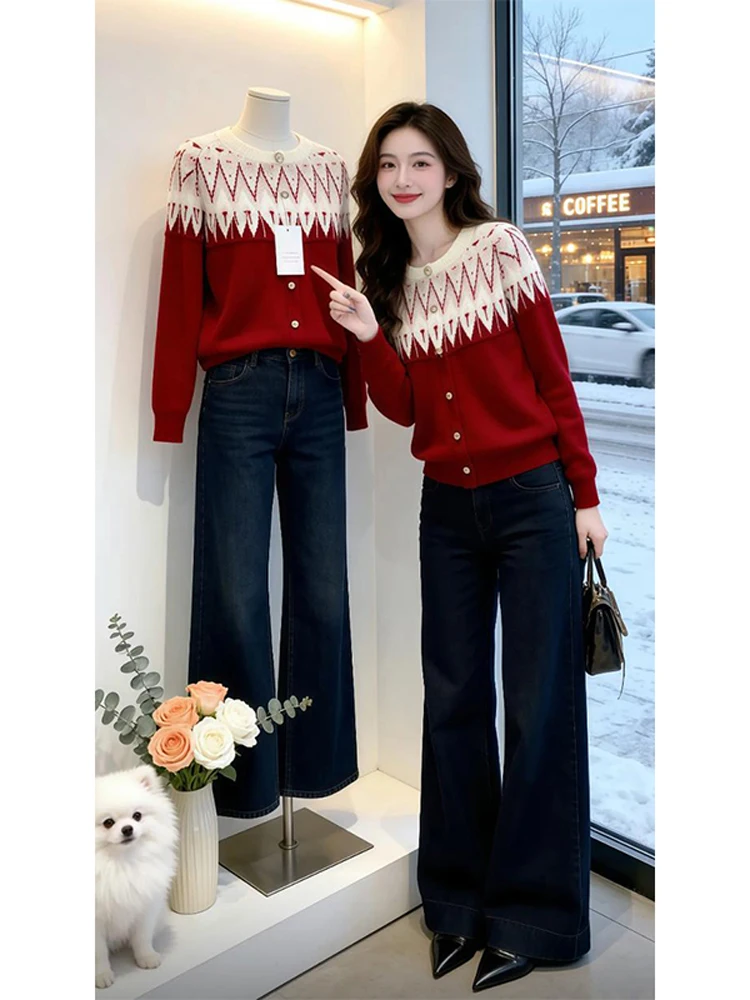 Retro Fair Isle Slimming Knitted Sweater Women's Short Loose Fit Autumn Winter New Style Casual Comfortable Medium Gauge Knit...
Retro Fair Isle Slimming Knitted Sweater Women's Short Loose Fit Autumn Winter New Style Casual Comfortable Medium Gauge Knit...