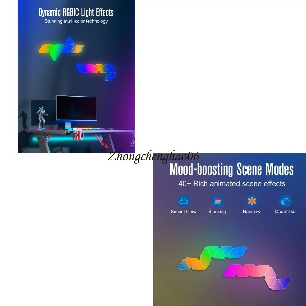 RGB Hexagonal Light Atmosphere Light Intelligent Induction Bluetooth-compatible 601F
RGB Hexagonal Light Atmosphere Light Intelligent Induction Bluetooth-compatible 601F
