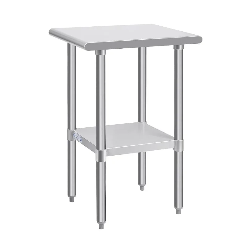 Hally Stainless Steel Table for Prep & Work 24 x 15 Inches, NSF Commercial Heavy Duty Table with Undershelf and Galvanized Legs
Hally Stainless Steel Table for Prep & Work 24 x 15 Inches, NSF Commercial Heavy Duty Table with Undershelf and Galvanized Legs