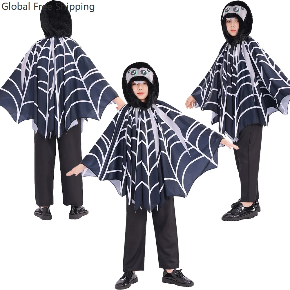 Children's Hooded Spider Cloak Funny Shape Cloak Halloween Carnival Party Role Costumes Boys And Girls Party Performance Suit
Children's Hooded Spider Cloak Funny Shape Cloak Halloween Carnival Party Role Costumes Boys And Girls Party Performance Suit