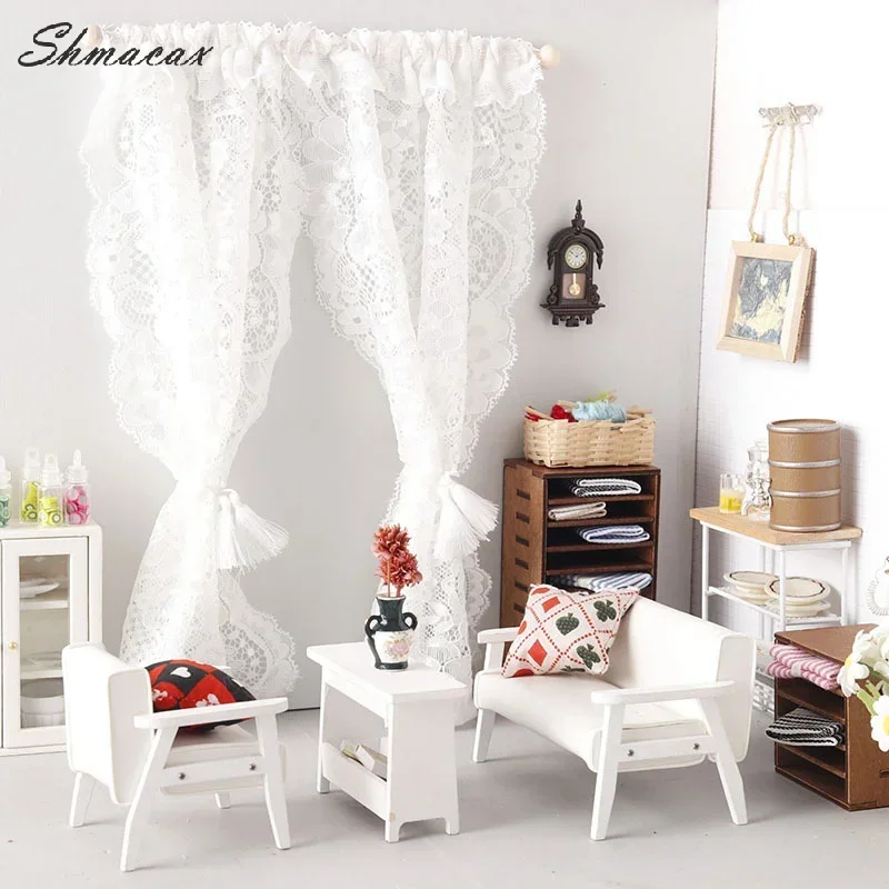 1/12 Dollhouse Miniature Lace Curtain Doll Home Bedroom Furniture Decor Toy Dolls House Accessories Micro Scene Photo Props
1/12 Dollhouse Miniature Lace Curtain Doll Home Bedroom Furniture Decor Toy Dolls House Accessories Micro Scene Photo Props