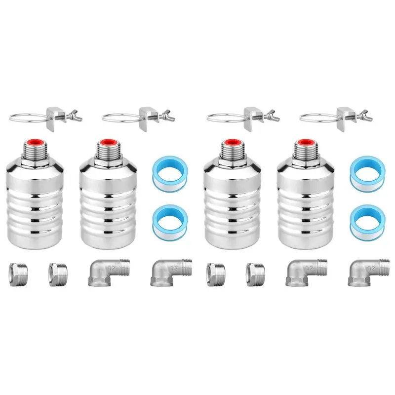 AB46-4Pcs Water Float Valve, Stainless Steel Automatic Water Level Control Float Valve 1/2In And 3/4In Connection Types
AB46-4Pcs Water Float Valve, Stainless Steel Automatic Water Level Control Float Valve 1/2In And 3/4In Connection Types