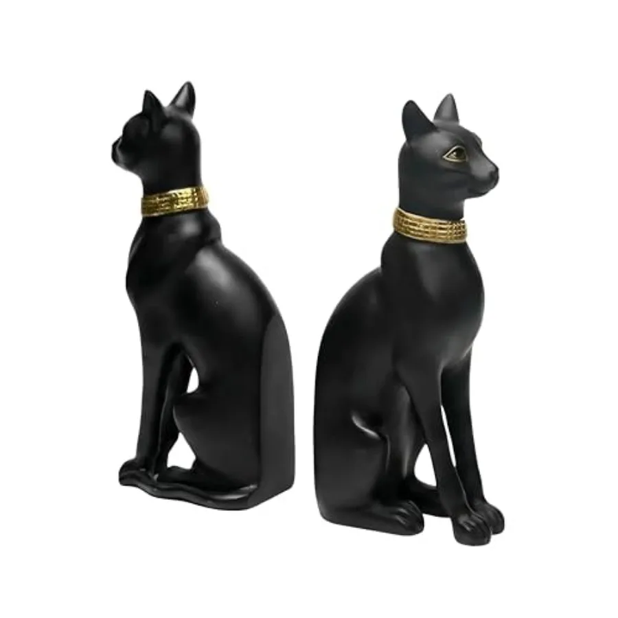 9.1" Black Egyptian Bastet Figurine Style Bookends, Antique Vintage Ancient Goddess Statue Home Decor, Heavy Duty Cat Book Stop
9.1" Black Egyptian Bastet Figurine Style Bookends, Antique Vintage Ancient Goddess Statue Home Decor, Heavy Duty Cat Book Stop
