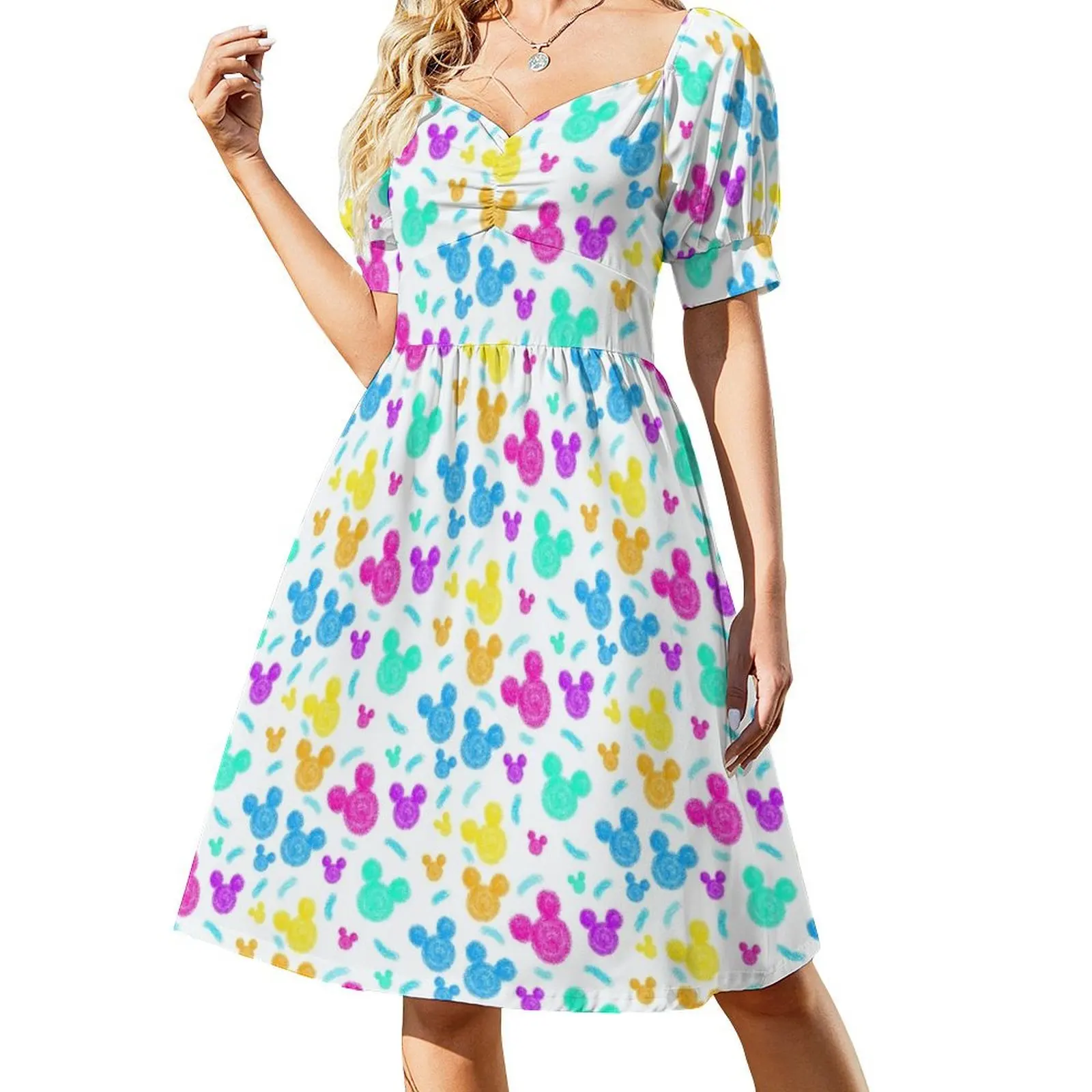 Colorful confetti dots Short-Sleeved Dress women's summer dress 2025 prom dresses 
Colorful confetti dots Short-Sleeved Dress women's summer dress 2025 prom dresses