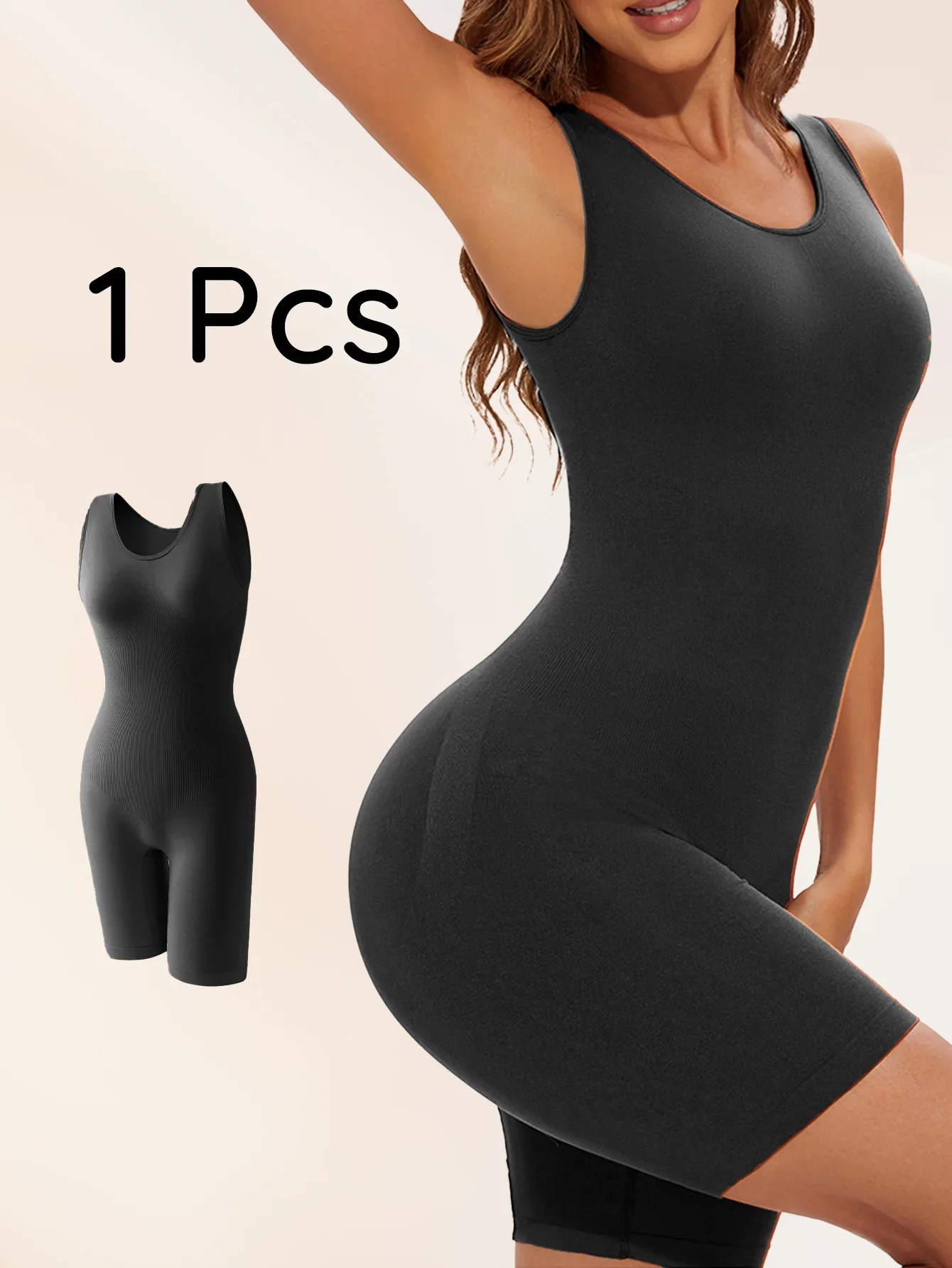 1Peice Solid Tummy Control Shaping Shapewear Seamless High Elastic Bodysuit Lingerie Sexy Sleeveless Tight Body Shaper Black Top 
1Peice Solid Tummy Control Shaping Shapewear Seamless High Elastic Bodysuit Lingerie Sexy Sleeveless Tight Body Shaper Black Top