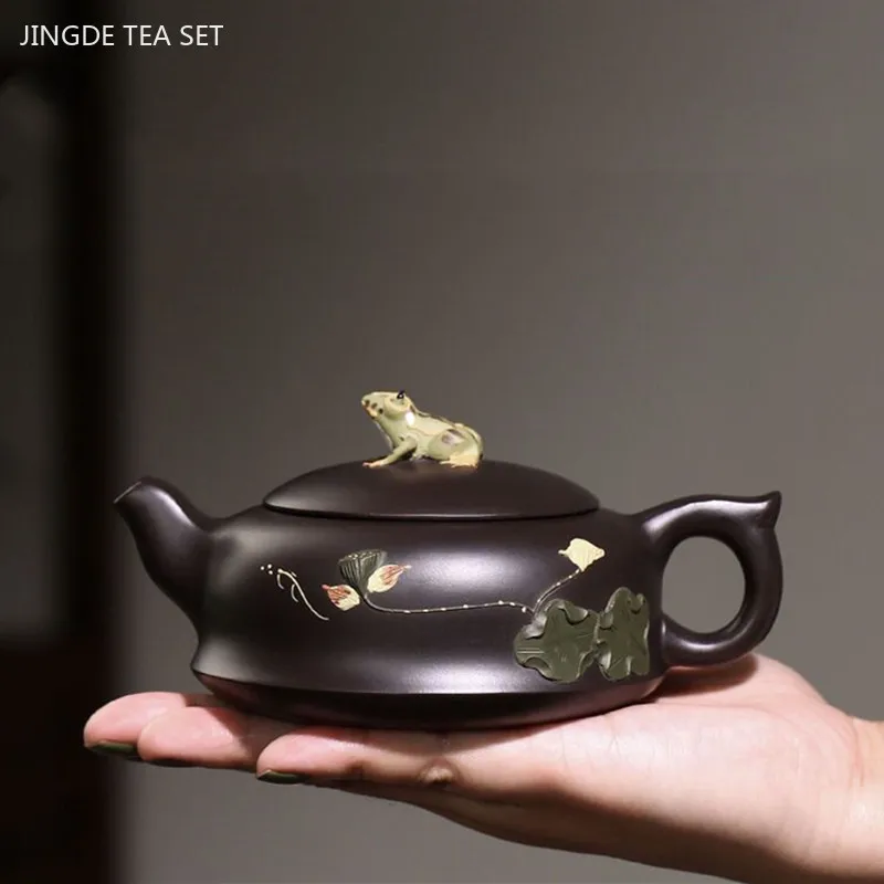 160ml Chinese Yixing Purple Clay Tea Pot Handmade Black Mud Beauty Teapot Household Filter Teaware Tradition Zisha Tea Infuser
160ml Chinese Yixing Purple Clay Tea Pot Handmade Black Mud Beauty Teapot Household Filter Teaware Tradition Zisha Tea Infuser