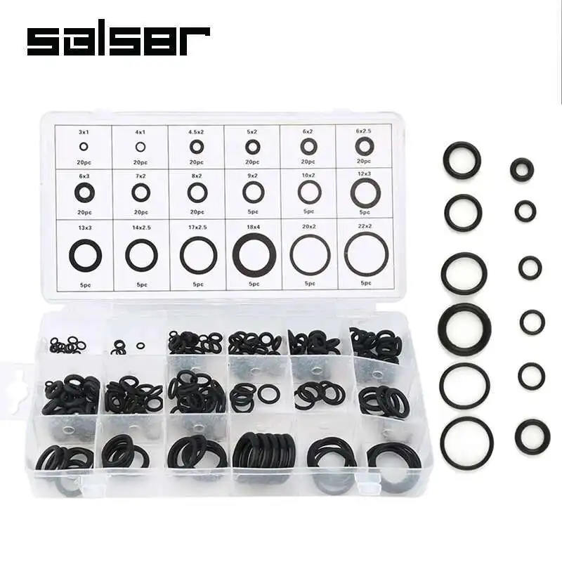 225pcs Seals Box Rubber O Ring Oil Resistance O-Ring Washer Watertightness Assortment Different Size Kit Set
225pcs Seals Box Rubber O Ring Oil Resistance O-Ring Washer Watertightness Assortment Different Size Kit Set
