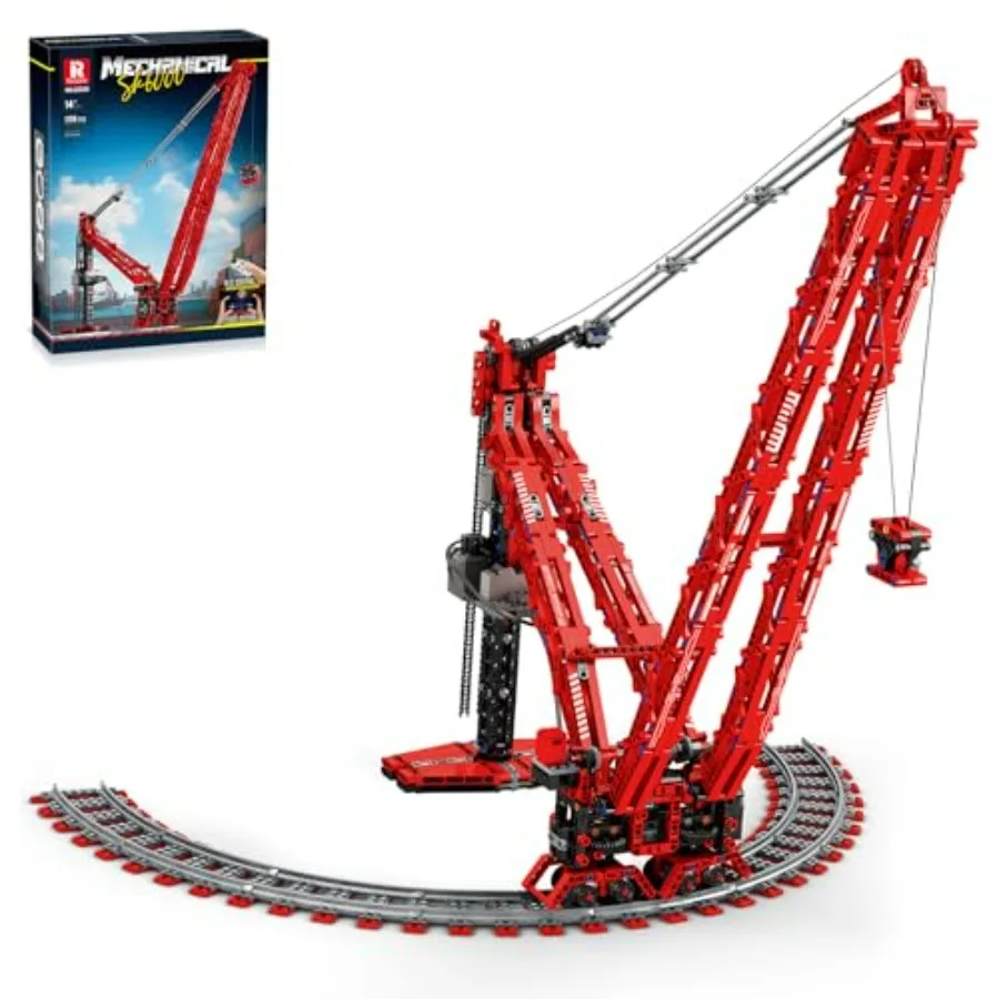 Reobrix Crane SK6000 Building Block Sets for Adults 14+ RC Remote Control Construction Crane Model with Ring Rail 1196PCS Blue
Reobrix Crane SK6000 Building Block Sets for Adults 14+ RC Remote Control Construction Crane Model with Ring Rail 1196PCS Blue