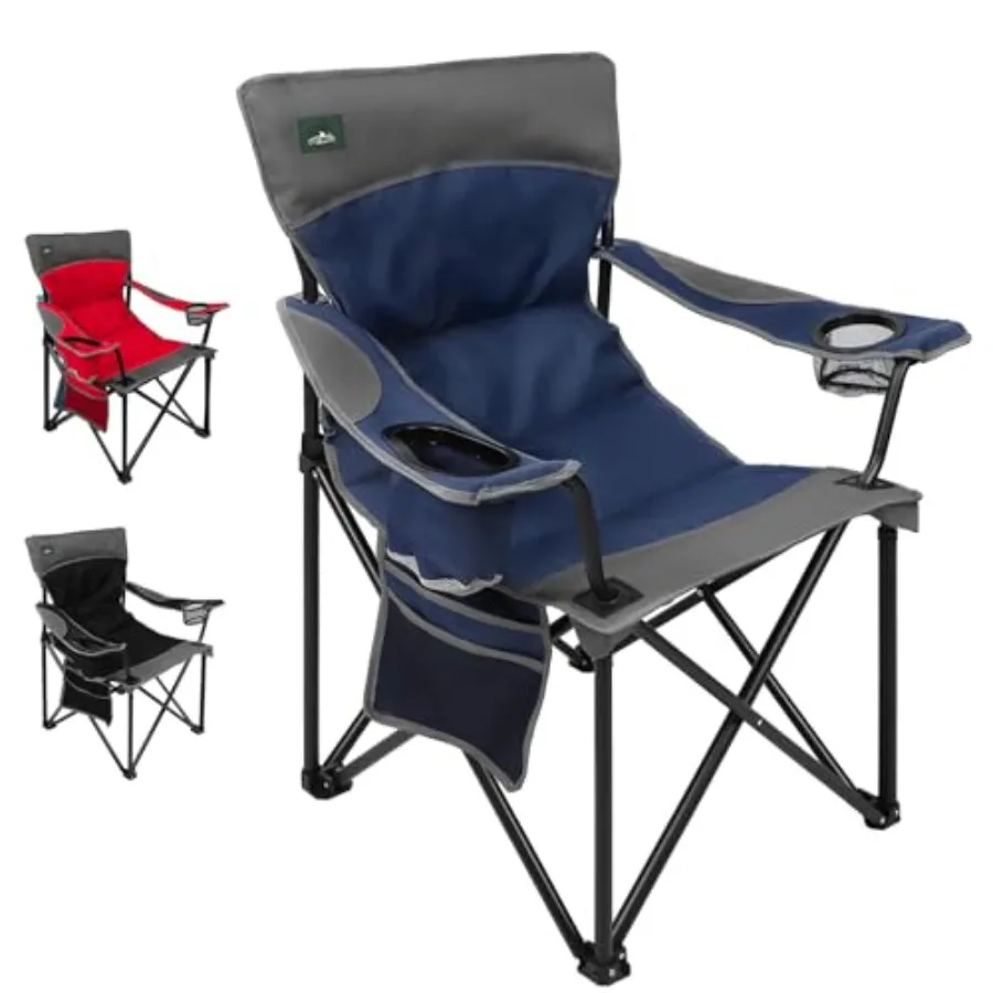 Oversized Folding Camping Chair, Heavy Duty Padded Portable Lawn Chair, softandcomfortable, Tear-resistant fabric, w/2Extra Lar
Oversized Folding Camping Chair, Heavy Duty Padded Portable Lawn Chair, softandcomfortable, Tear-resistant fabric, w/2Extra Lar