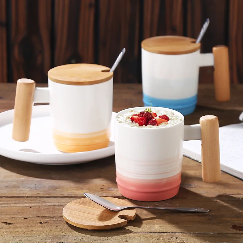 Japanese Style Wooden Handle Cup, Mug with Lid and Spoon, Office Afternoon Tea, Gradient Coffee Cup, Water Cup
Japanese Style Wooden Handle Cup, Mug with Lid and Spoon, Office Afternoon Tea, Gradient Coffee Cup, Water Cup
