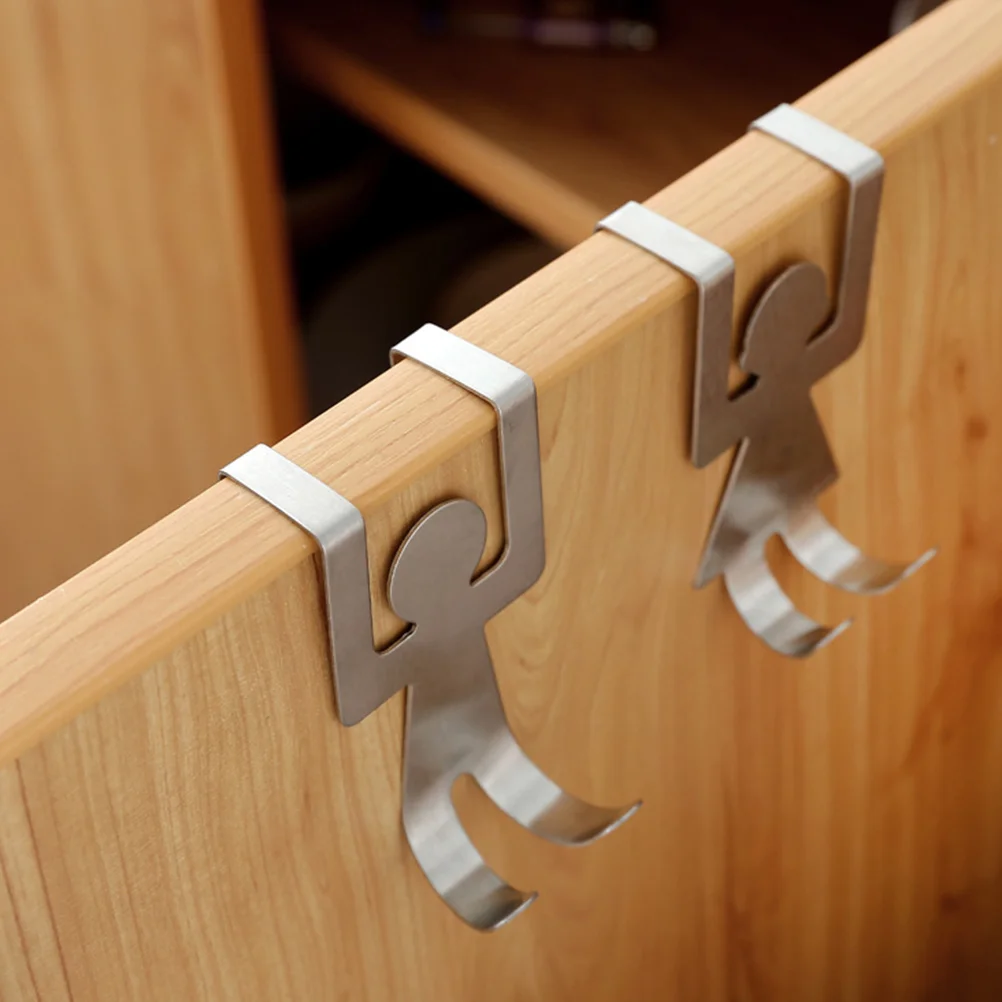 4 Pcs Stainless Steel Figure Hook Coat Hangers over Door Towel Rack Silver Modern Utility Home Hooks for Clothes Towel Storage
4 Pcs Stainless Steel Figure Hook Coat Hangers over Door Towel Rack Silver Modern Utility Home Hooks for Clothes Towel Storage