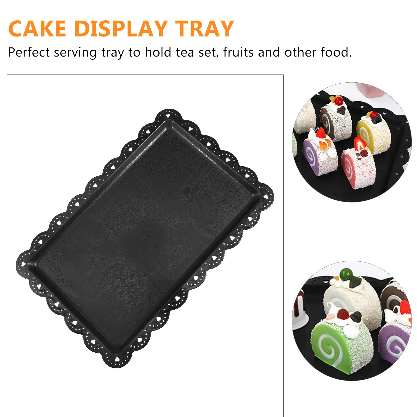 2 pcs Cake Tray Black Plastic Serving Tray For Dessert Breakfast Snack Food Storage European Style Rectangular Plate Leak-Proof
2 pcs Cake Tray Black Plastic Serving Tray For Dessert Breakfast Snack Food Storage European Style Rectangular Plate Leak-Proof