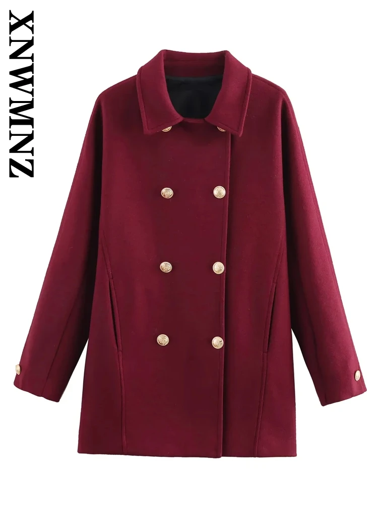 XNWMNZ 2024 Autumn New Lady Vintage Overcoat Top Commuting Female Turn-down Collar Outerwear Ruffles Pockets Long Sleeve Jacket
XNWMNZ 2024 Autumn New Lady Vintage Overcoat Top Commuting Female Turn-down Collar Outerwear Ruffles Pockets Long Sleeve Jacket