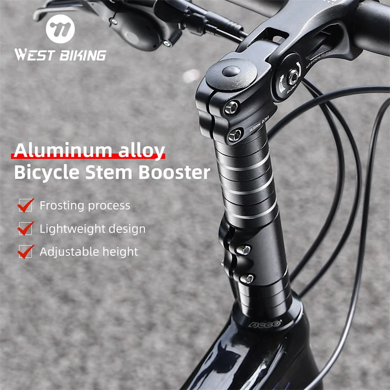 WEST BIKING Bicycle Stem Booster 80-225MM Aluminum Alloy Stem Height Handlebar Durable Rise Up Adapter 28.6MM Bike Accessories
WEST BIKING Bicycle Stem Booster 80-225MM Aluminum Alloy Stem Height Handlebar Durable Rise Up Adapter 28.6MM Bike Accessories