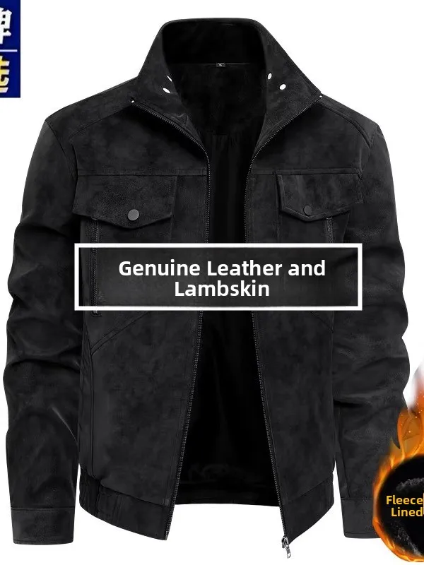 Ning Genuine Leather Jacket Men's Stand Collar Business Casual Trendy Fleece Lined Motorcycle Clothes Outerwear
Ning Genuine Leather Jacket Men's Stand Collar Business Casual Trendy Fleece Lined Motorcycle Clothes Outerwear
