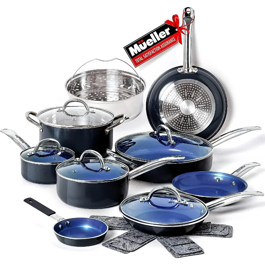 UltraClad Sapphire Pots and Pans Set Nonstick 14 Piece Induction Cookware Sets with Aluminum Body Includes Nonstick Deep Frying
UltraClad Sapphire Pots and Pans Set Nonstick 14 Piece Induction Cookware Sets with Aluminum Body Includes Nonstick Deep Frying