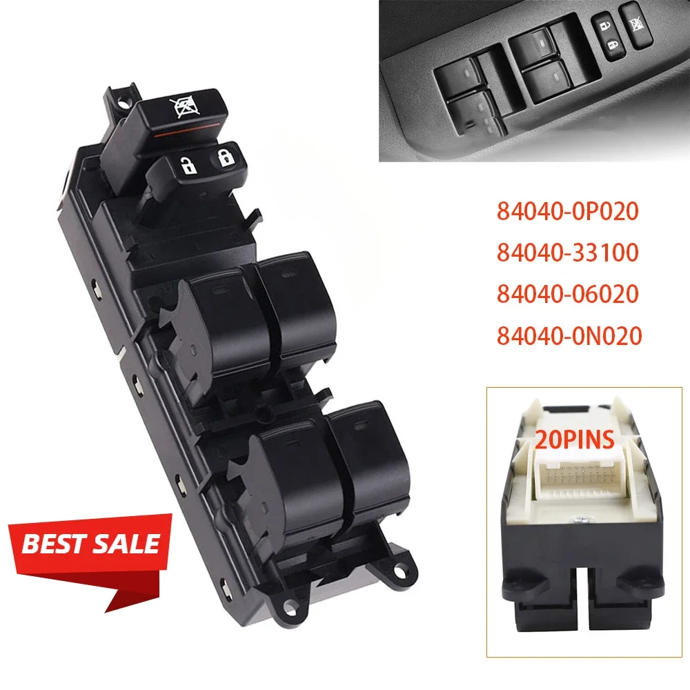 84040-33100 Master Power Window Control Switch Regulator Button for 2010 2011 2012 2013 2014 2015 Toyota Auto Parts 84040-0P020
84040-33100 Master Power Window Control Switch Regulator Button for 2010 2011 2012 2013 2014 2015 Toyota Auto Parts 84040-0P020