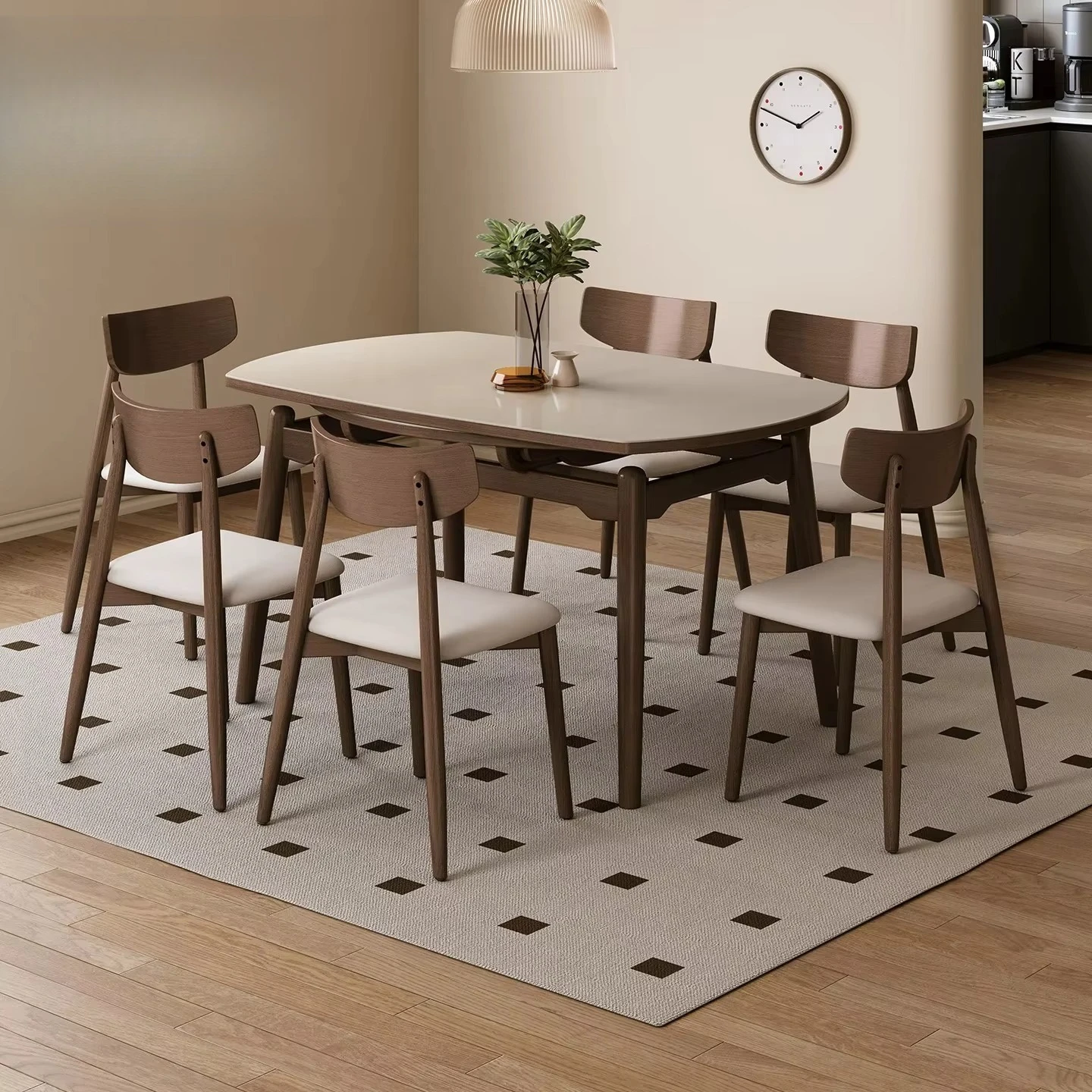 # Nordic Modern Circle Luxury Solid Wood Table Legs Foldable Retractable Table Sintered Stone Marble Restaurant Furnitur
# Nordic Modern Circle Luxury Solid Wood Table Legs Foldable Retractable Table Sintered Stone Marble Restaurant Furnitur