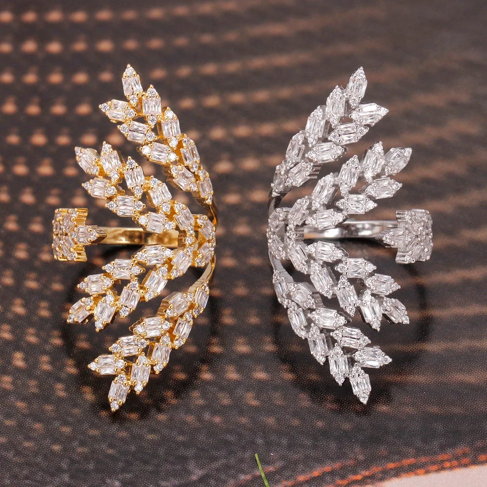 JEWEL Роскошное кольцо с цветком кубического циркония, новый золотой цвет, металлический лист для женщин, вечерние свадебные аксессуары, модные украшения 2023,
JEWEL Роскошное кольцо с цветком кубического циркония, новый золотой цвет, металлический лист для женщин, вечерние свадебные аксессуары, модные украшения 2023,