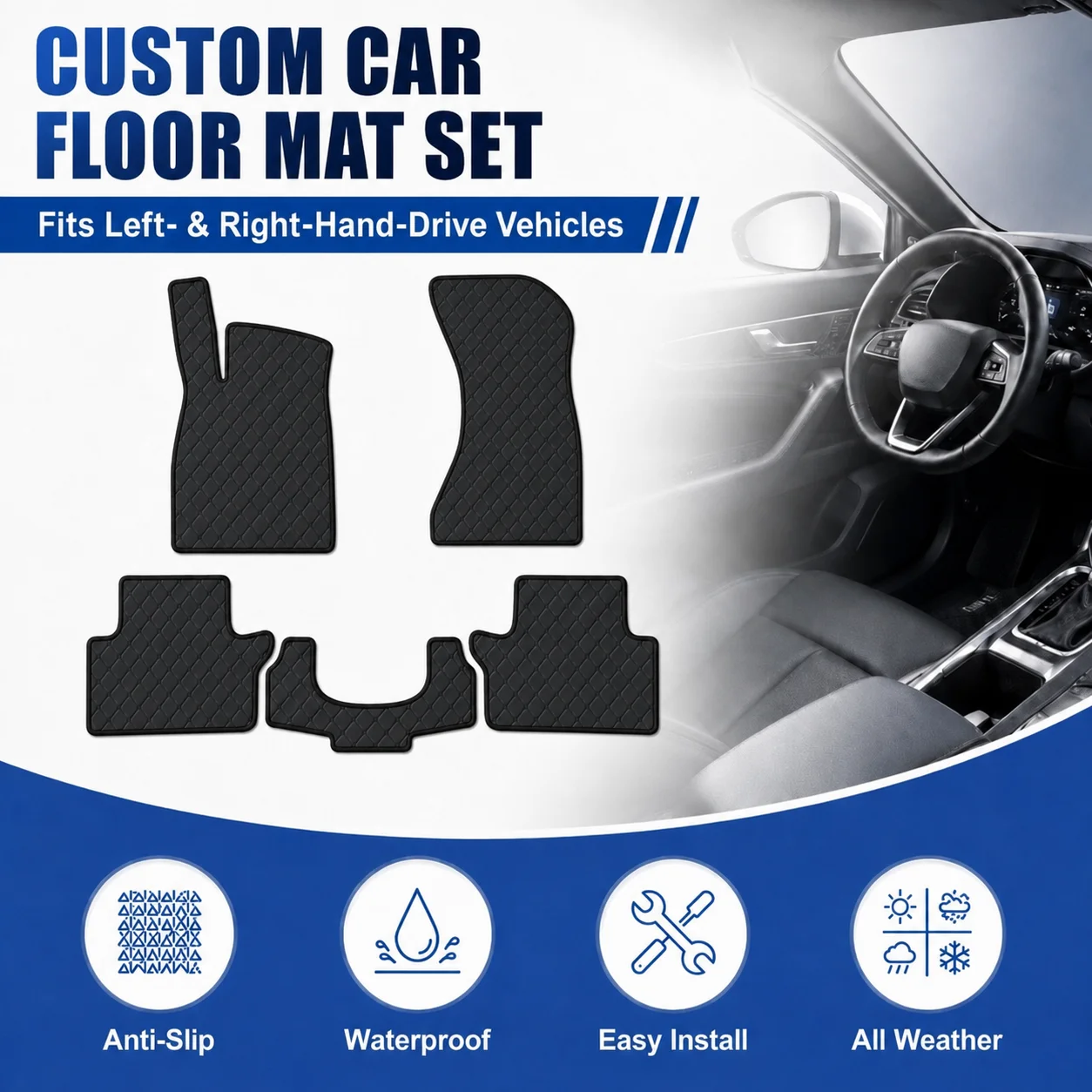 Customized Car Floor Mats for Audi A4 Avant B9 2017-2025 All-Weather Waterproof Anti-slip Flat Floor Liners Interior Accessories
Customized Car Floor Mats for Audi A4 Avant B9 2017-2025 All-Weather Waterproof Anti-slip Flat Floor Liners Interior Accessories