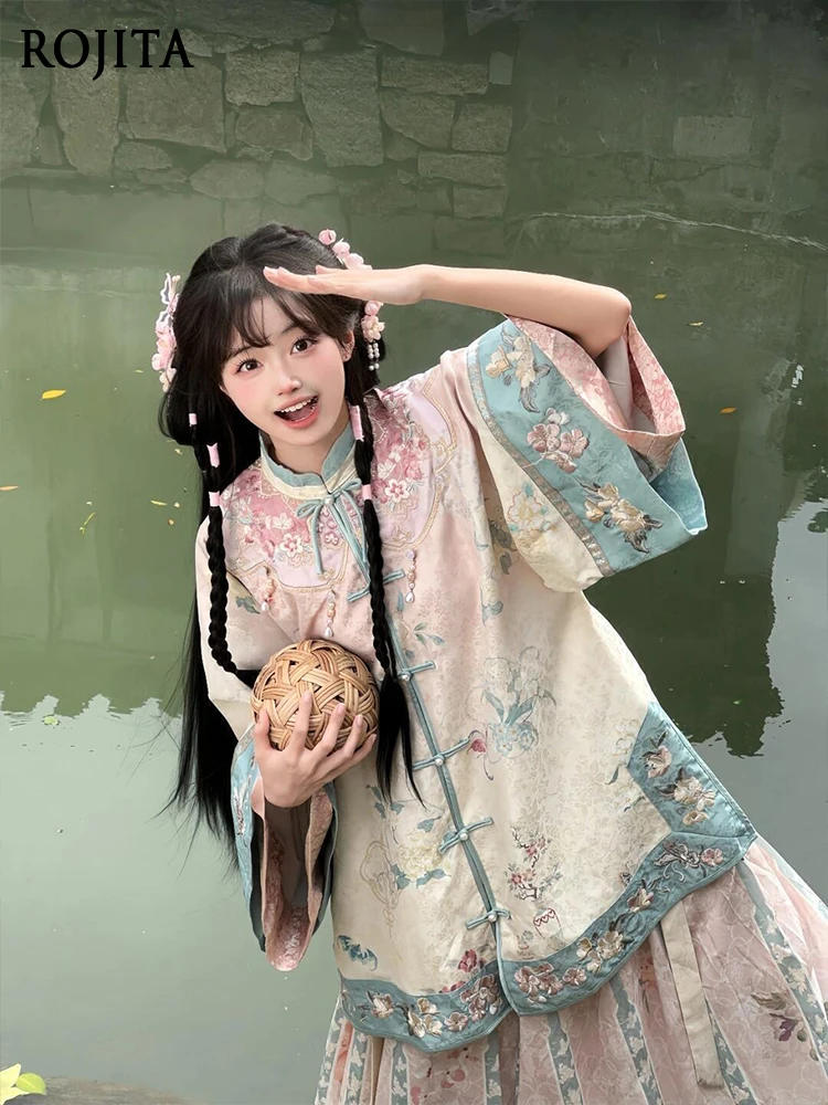 Chinese Style Women's Clothing Pink Horse Dress Sets Retro Printing Heavy Industry Han Elements Hanfu Two Piece Sets Women
Chinese Style Women's Clothing Pink Horse Dress Sets Retro Printing Heavy Industry Han Elements Hanfu Two Piece Sets Women