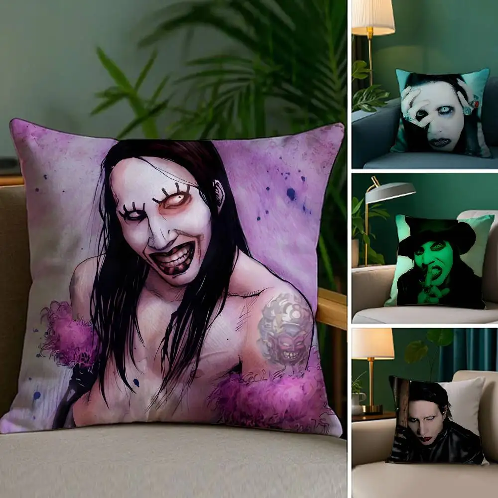 Singer M-Marilyn MansonS Pillow Case Soft Plush Fabric Double Sided Print Decorative Home Living Room Gift Cushion
Singer M-Marilyn MansonS Pillow Case Soft Plush Fabric Double Sided Print Decorative Home Living Room Gift Cushion