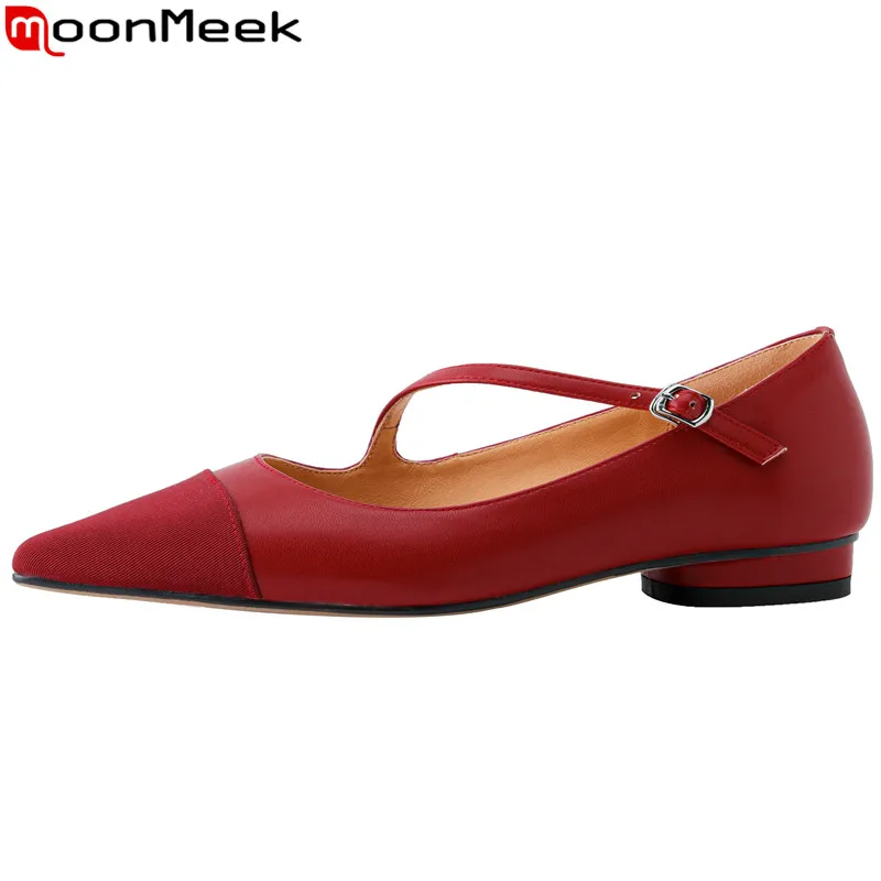 MoonMeek 2023 New Pointed Toe Ladies Daily Shoes Synthetic Buckle Flats Shoes Woman Mary Janes Spring Solid Flats
MoonMeek 2023 New Pointed Toe Ladies Daily Shoes Synthetic Buckle Flats Shoes Woman Mary Janes Spring Solid Flats
