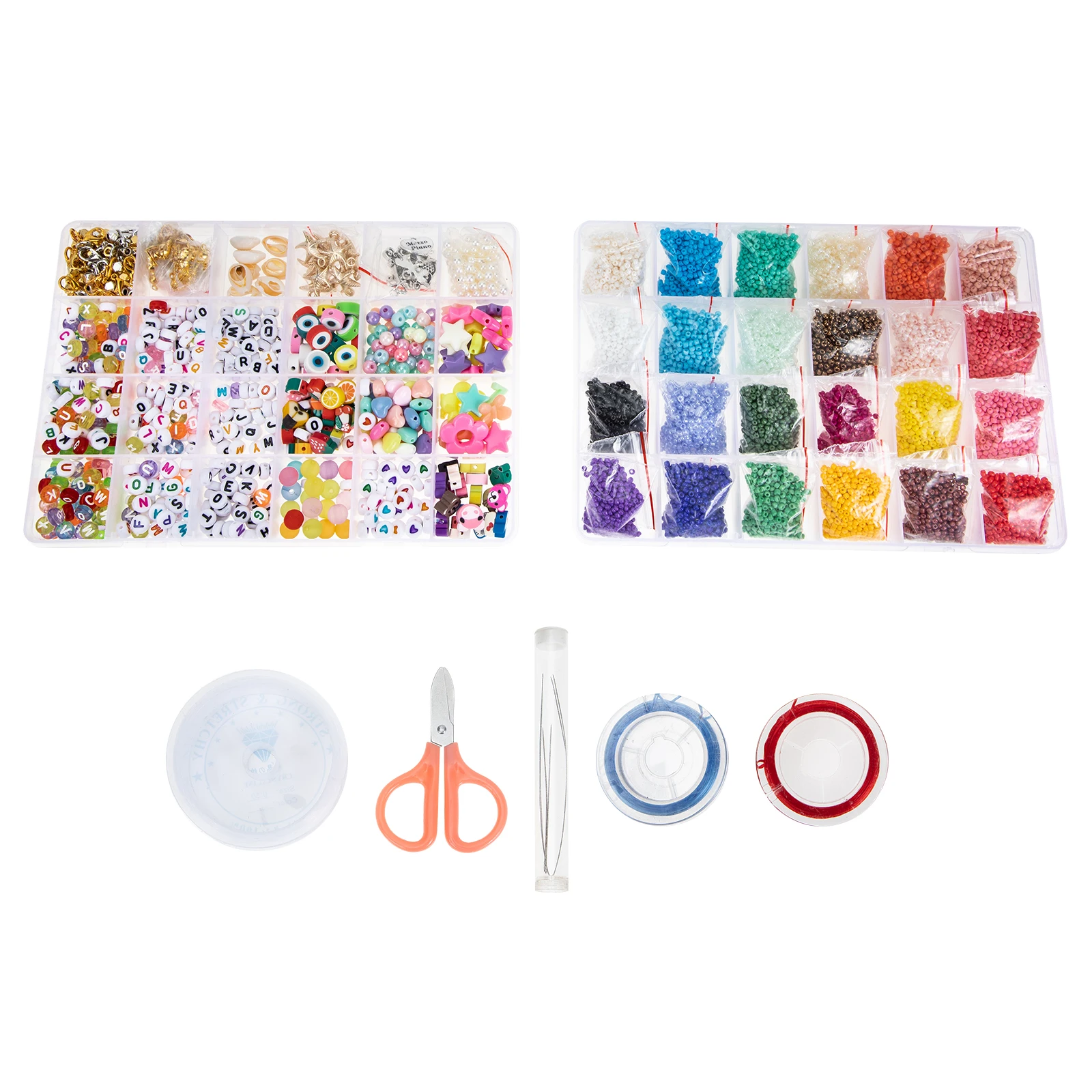 Bracelet Making Kit DIY Craft Glass Beads Set for Jewelry Spacer Accessories Different Colors Large Quantities Easy Stringing
Bracelet Making Kit DIY Craft Glass Beads Set for Jewelry Spacer Accessories Different Colors Large Quantities Easy Stringing