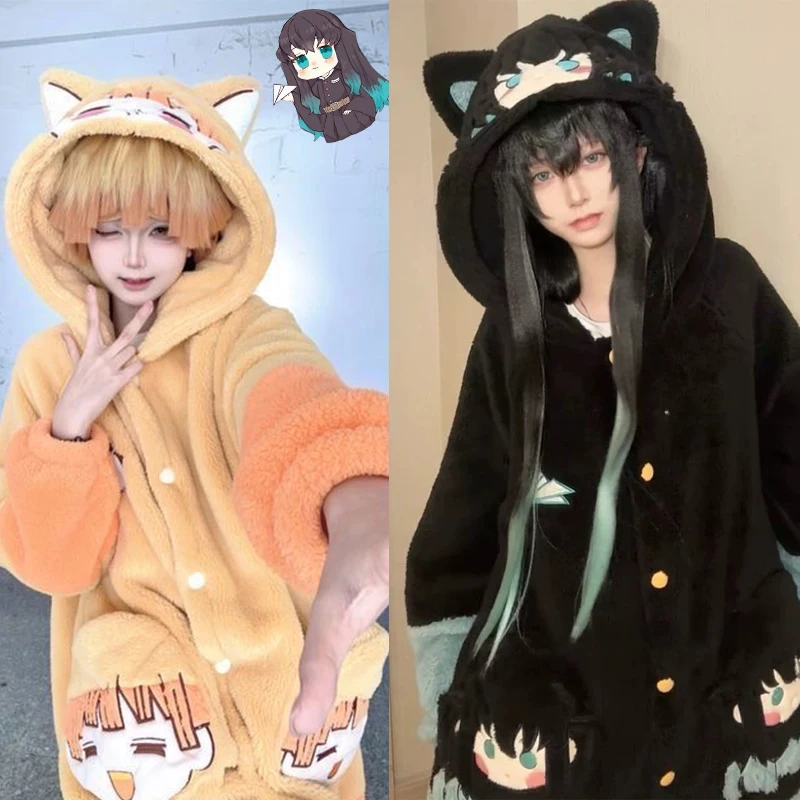 Anime Demon Slayer Agatsuma Zenitsu Kamadonezuko Pajamas Robe Autumn Winter Flannel Pajamas Cartoon Fleecelined Thicken Homewear
Anime Demon Slayer Agatsuma Zenitsu Kamadonezuko Pajamas Robe Autumn Winter Flannel Pajamas Cartoon Fleecelined Thicken Homewear