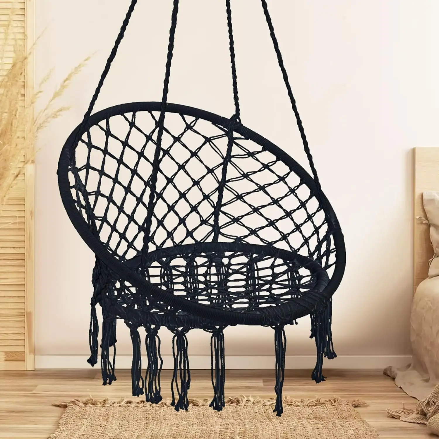 Hammo Chair Rame Swing Bohemian Style Hammo Swing Chair With Tassels Hanging Swing Chair Handmade Knitted Cotton Rope For
Hammo Chair Rame Swing Bohemian Style Hammo Swing Chair With Tassels Hanging Swing Chair Handmade Knitted Cotton Rope For