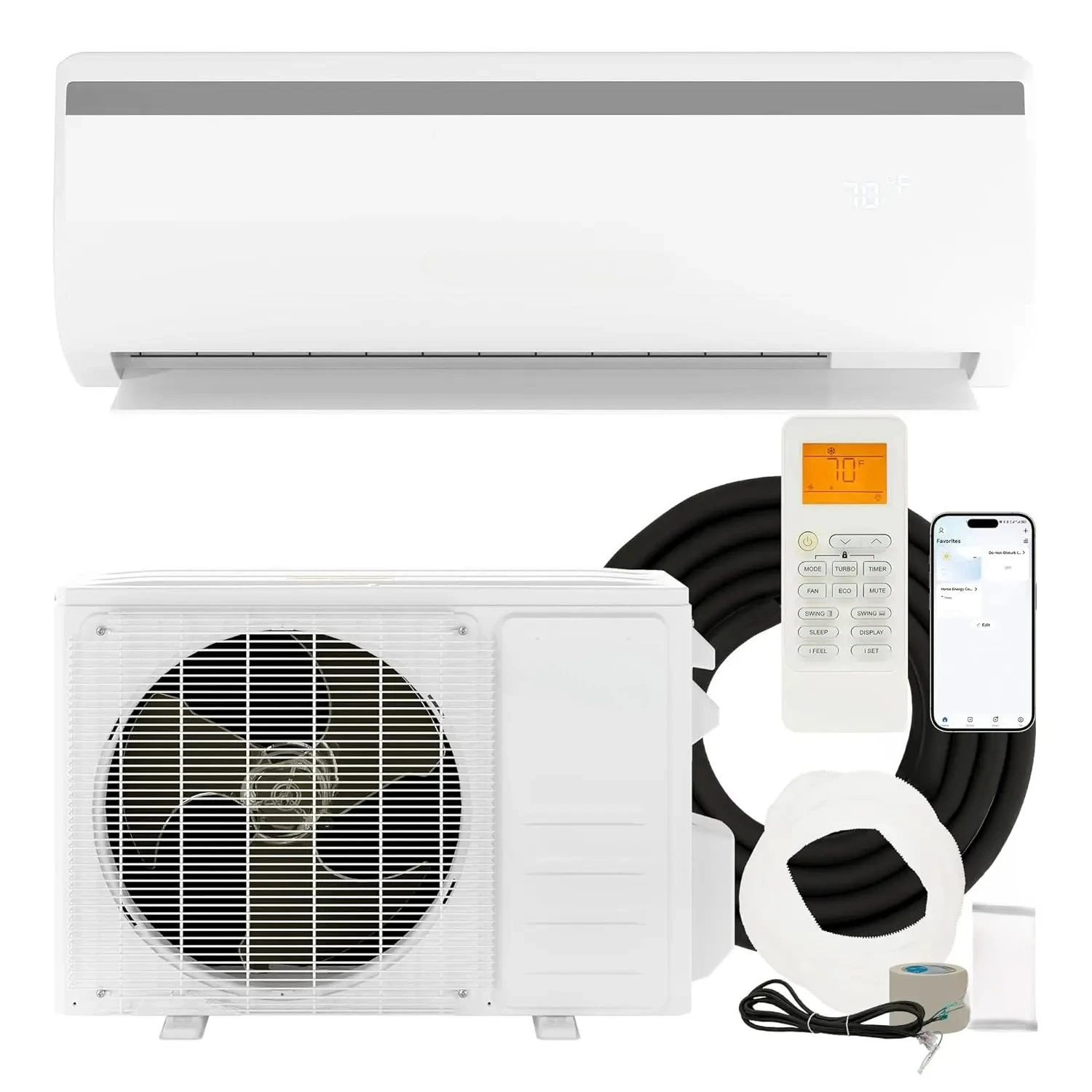 24000 BTU Mini Split Heat Pump, 208-230V Inverter WiFi Alexa | 20 SEER2, 2 Ton Heat Pump, 1500 Sq.Ft,Pre-Charged, Customized
24000 BTU Mini Split Heat Pump, 208-230V Inverter WiFi Alexa | 20 SEER2, 2 Ton Heat Pump, 1500 Sq.Ft,Pre-Charged, Customized