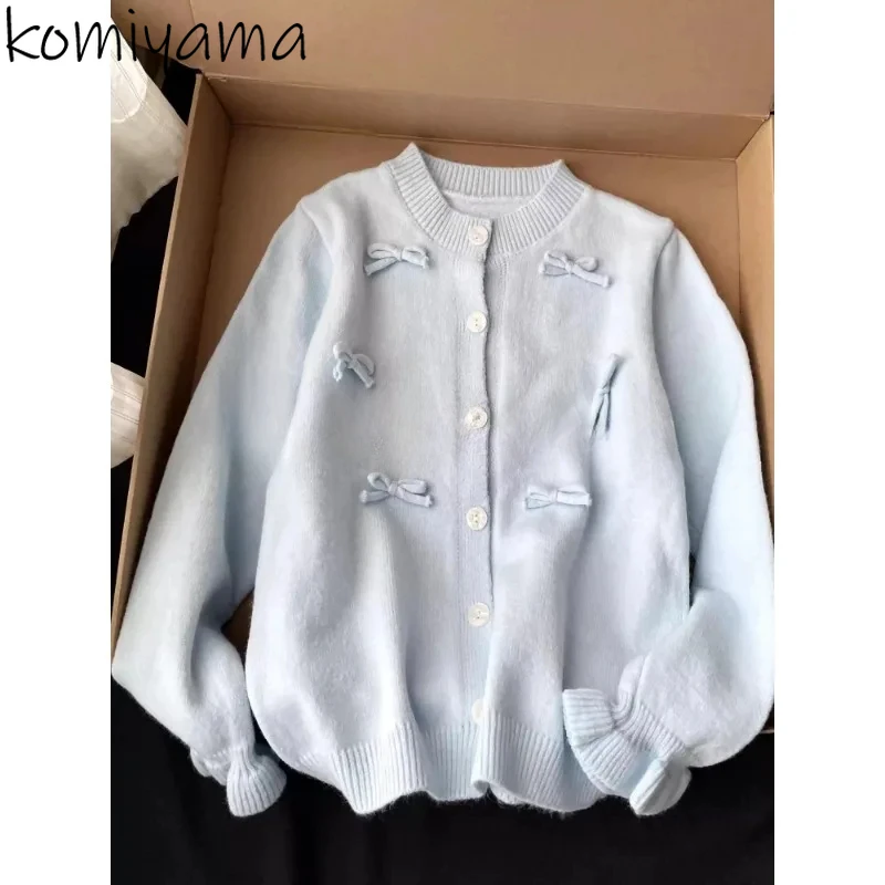 Sweet Cute Bow Cardigan Knitted Outerwears Loose Long Sleeve Sweater Gentle Fashion Women Clothing Spring New Cardigans
Sweet Cute Bow Cardigan Knitted Outerwears Loose Long Sleeve Sweater Gentle Fashion Women Clothing Spring New Cardigans
