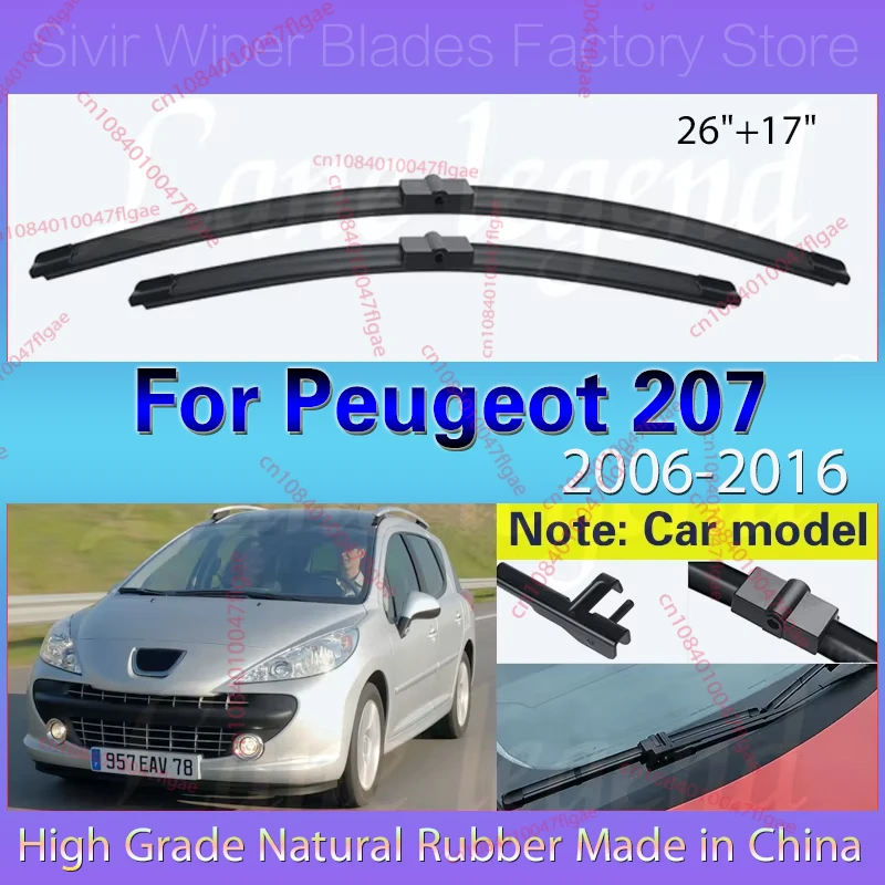 Car Wiper Blades For Peugeot 207 207CC 207SW CC SW 2006 - 2016 Windshield Windscreen Window Rain Brush 26"+17" Car Accessories
Car Wiper Blades For Peugeot 207 207CC 207SW CC SW 2006 - 2016 Windshield Windscreen Window Rain Brush 26"+17" Car Accessories