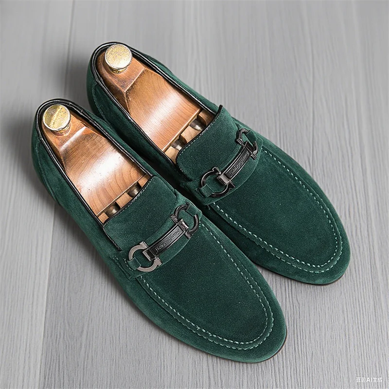 Green Suede Loafers Shoes Man Moccasins Big Size 37-47 High Quality Luxury Men's Designer Shoes Comfort Flat Leather Loafers Man
Green Suede Loafers Shoes Man Moccasins Big Size 37-47 High Quality Luxury Men's Designer Shoes Comfort Flat Leather Loafers Man