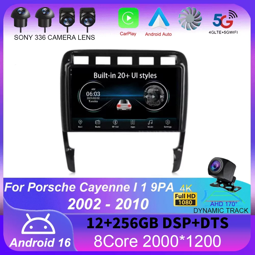 Android 16 For Porsche Cayenne I 1 9PA 2002 - 2010 Car Radio Multimedia Video Player Navigation stereo GPS
Android 16 For Porsche Cayenne I 1 9PA 2002 - 2010 Car Radio Multimedia Video Player Navigation stereo GPS