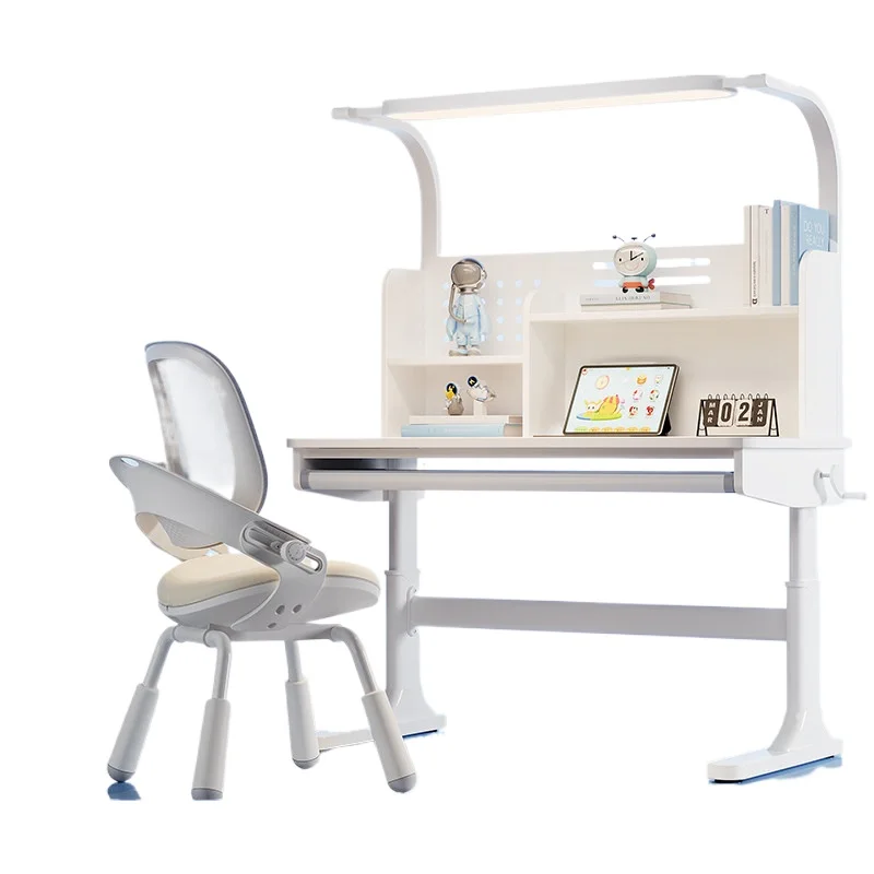 Eye protection, study table liftable bookcase solid wood desk student home desk new table and chair set
Eye protection, study table liftable bookcase solid wood desk student home desk new table and chair set
