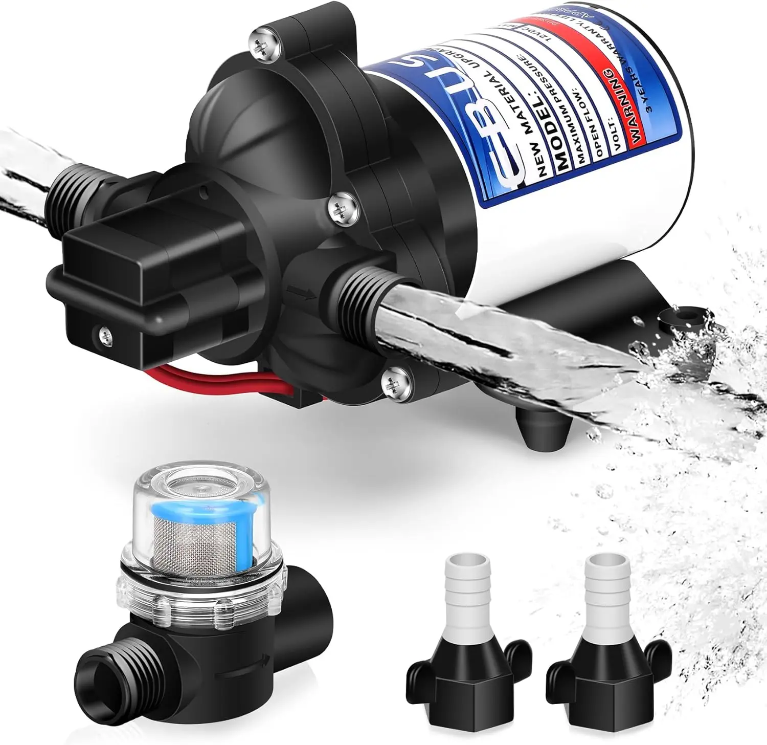 RV Pump Replace for 2088-422-144,12V 3.3GPM Diaphragm Water Pump, 45Psi 1/2MNPT Connection
RV Pump Replace for 2088-422-144,12V 3.3GPM Diaphragm Water Pump, 45Psi 1/2MNPT Connection