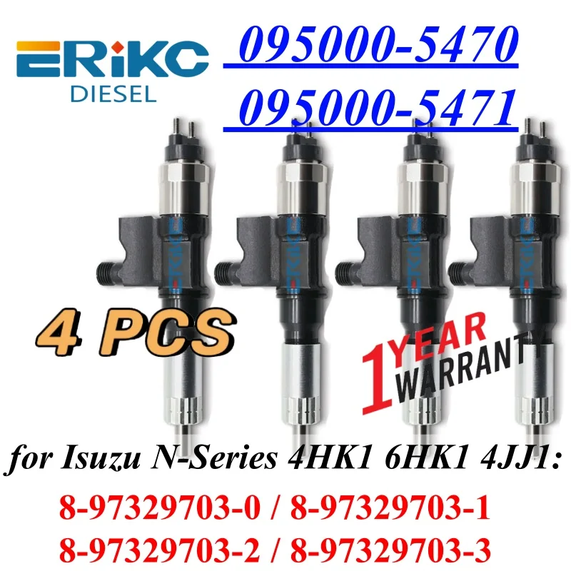 4PC 095000-5471 Fuel Supply System Injector 095000-5470 Engine Part for Isuzu N-Series 4HK1 4JJ1 6HK1 8-97329703-1 8973297030 
4PC 095000-5471 Fuel Supply System Injector 095000-5470 Engine Part for Isuzu N-Series 4HK1 4JJ1 6HK1 8-97329703-1 8973297030