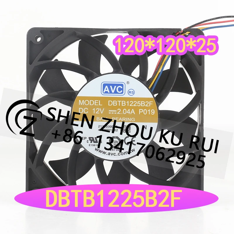 Вентилятор охлаждения 12 см AVC 12V 2.04A AC EC 12025, высокоскоростной, с контролем температуры, для серверов DBTB1225B2F
Вентилятор охлаждения 12 см AVC 12V 2.04A AC EC 12025, высокоскоростной, с контролем температуры, для серверов DBTB1225B2F