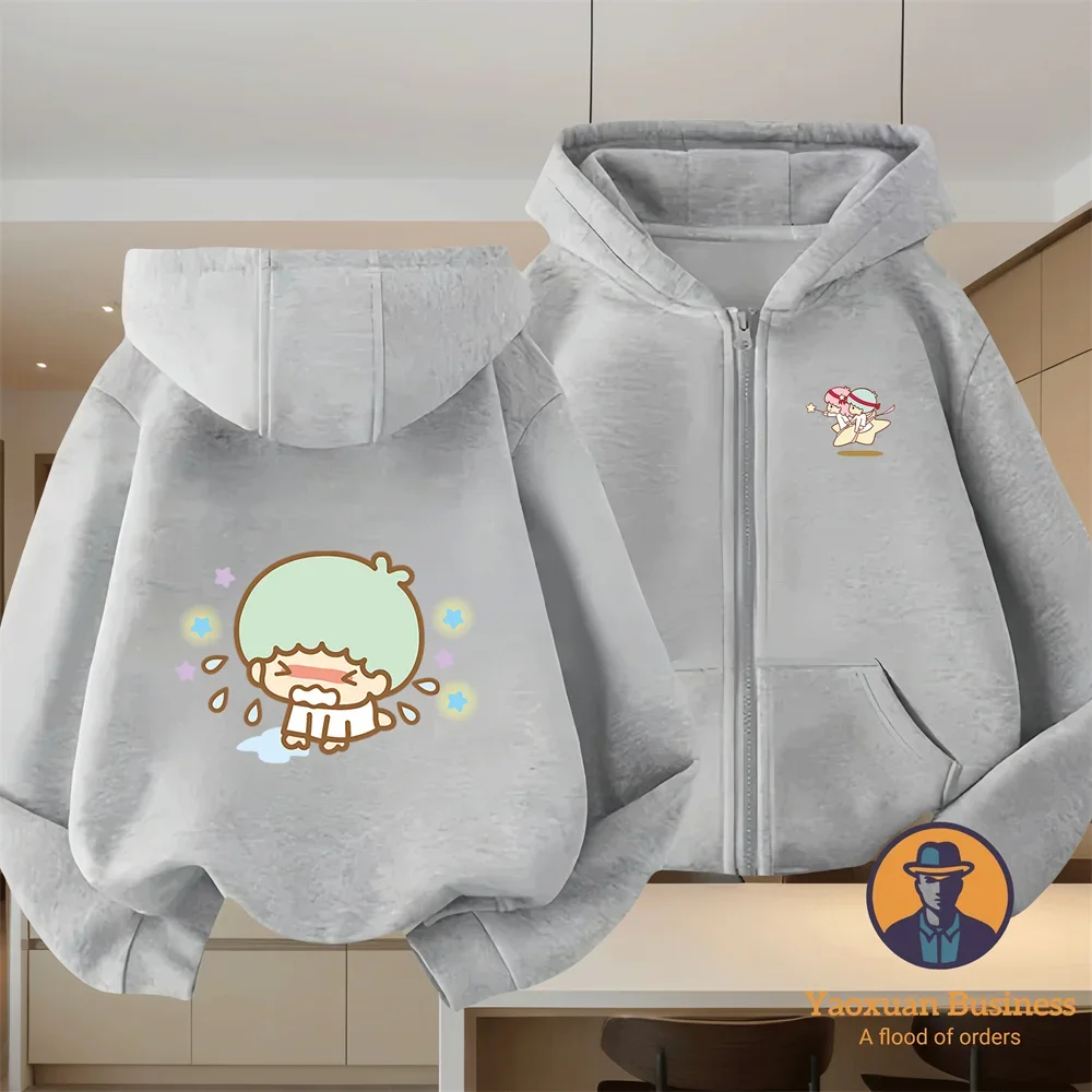 Pure Cotton Little Twin Stars Cartoon Print Autumn Winter Zipper Hoodie Fashion Kidswear Birthday Gift
Pure Cotton Little Twin Stars Cartoon Print Autumn Winter Zipper Hoodie Fashion Kidswear Birthday Gift